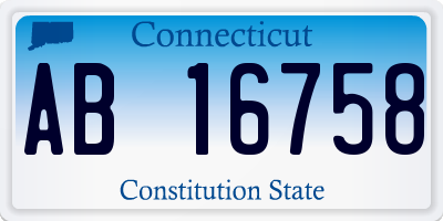 CT license plate AB16758