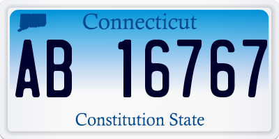 CT license plate AB16767