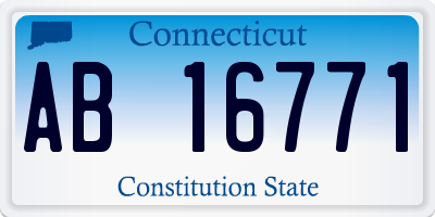 CT license plate AB16771