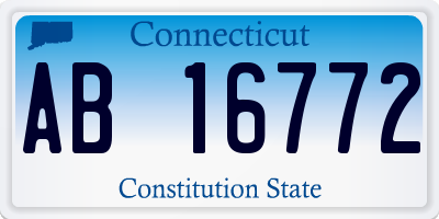 CT license plate AB16772