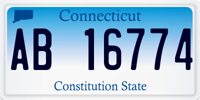 CT license plate AB16774