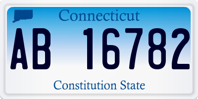 CT license plate AB16782