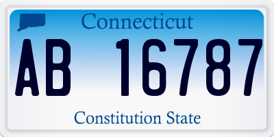 CT license plate AB16787