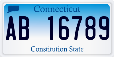 CT license plate AB16789