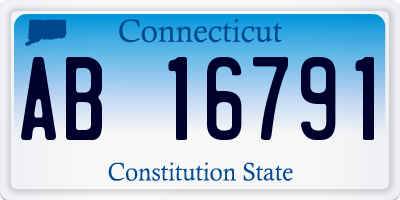 CT license plate AB16791