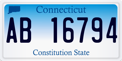 CT license plate AB16794