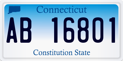 CT license plate AB16801