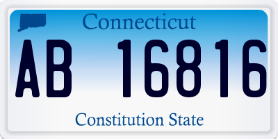CT license plate AB16816