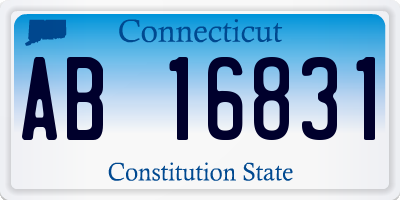 CT license plate AB16831