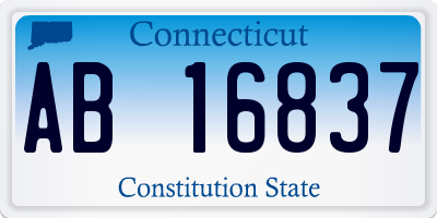 CT license plate AB16837