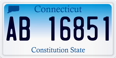 CT license plate AB16851