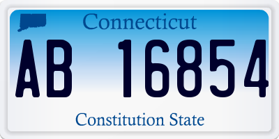 CT license plate AB16854