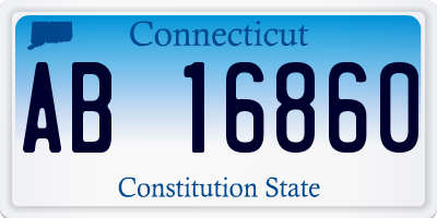 CT license plate AB16860