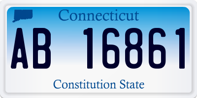 CT license plate AB16861