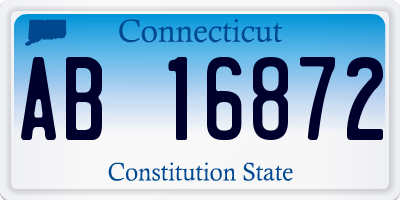 CT license plate AB16872