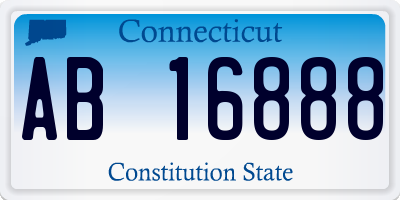 CT license plate AB16888