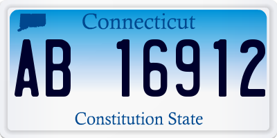 CT license plate AB16912