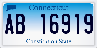 CT license plate AB16919