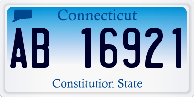 CT license plate AB16921