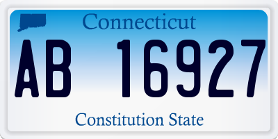 CT license plate AB16927