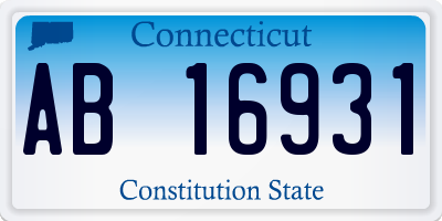 CT license plate AB16931