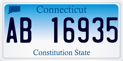 CT license plate AB16935