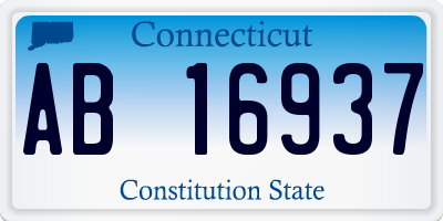 CT license plate AB16937