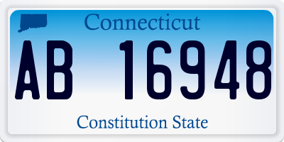 CT license plate AB16948