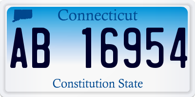 CT license plate AB16954