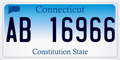 CT license plate AB16966