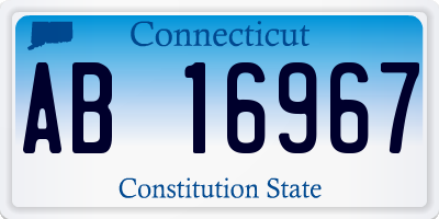 CT license plate AB16967