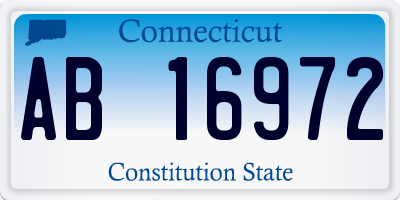 CT license plate AB16972