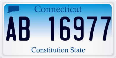 CT license plate AB16977