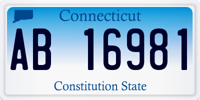 CT license plate AB16981