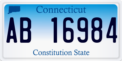 CT license plate AB16984