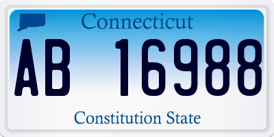 CT license plate AB16988