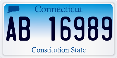 CT license plate AB16989