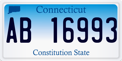 CT license plate AB16993