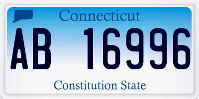 CT license plate AB16996