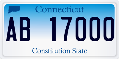 CT license plate AB17000