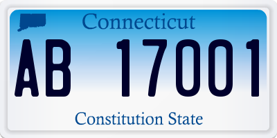 CT license plate AB17001