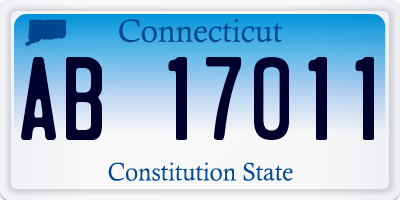 CT license plate AB17011