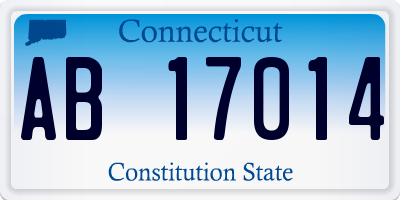 CT license plate AB17014