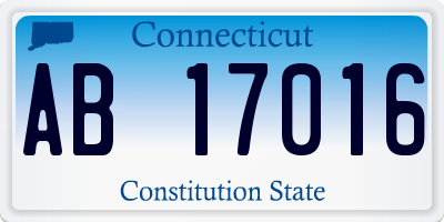 CT license plate AB17016