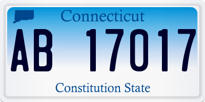 CT license plate AB17017