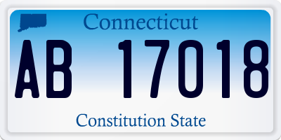 CT license plate AB17018