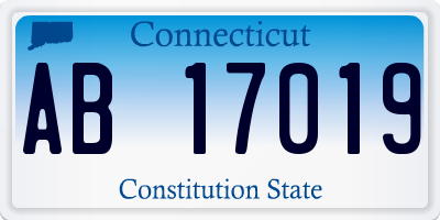 CT license plate AB17019