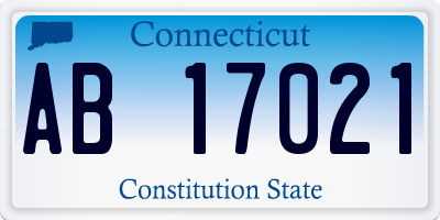 CT license plate AB17021