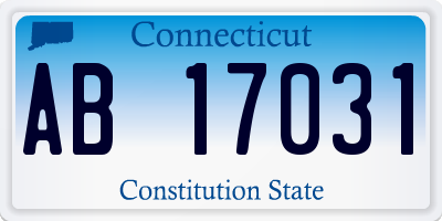 CT license plate AB17031
