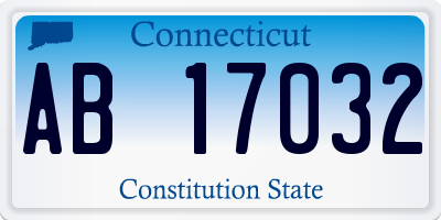 CT license plate AB17032